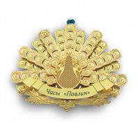 Ёлочная игрушка "Часы "Павлин"