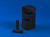 Игра Acryllic Tower, черная с нанесением логотипа