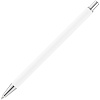 Ручка шариковая Slim Beam, белая с нанесением логотипа