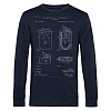 Свитшот Old Patents. Lighter, темно-синий с нанесением логотипа