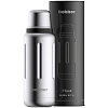 Термос Flask 1000, вакуумный, стальной матовый с нанесением логотипа