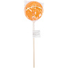 Леденец Lollifruit, оранжевый с апельсином с нанесением логотипа