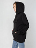 Худи унисекс с карманом на груди Chest Pocket, черное с нанесением логотипа