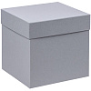 Коробка Cube, M, серая с нанесением логотипа