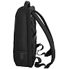 Рюкзак для ноутбука Santiago Slim с кожаной отделкой, черный с нанесением логотипа