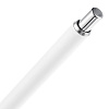 Ручка шариковая Slim Beam, белая с нанесением логотипа