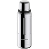 Термос Flask 470, вакуумный, стальной зеркальный с нанесением логотипа