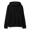 Худи унисекс с карманом на груди Chest Pocket, черное с нанесением логотипа