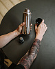 Термос Flask 470, вакуумный, стальной зеркальный с нанесением логотипа