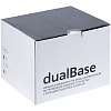 Кружка с подогревом и беспроводной зарядкой dualBase, черная с нанесением логотипа