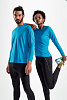 Футболка с длинным рукавом Sporty LSL Men, ярко-бирюзовая с нанесением логотипа