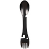 Походный столовый прибор Full Spoon, черный с нанесением логотипа