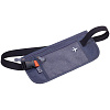 Поясная сумка для документов Money Belt, серая с нанесением логотипа