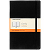 Записная книжка Moleskine Classic Large, в линейку, черная с нанесением логотипа