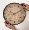 Часы настенные Nissa, беленый дуб с нанесением логотипа