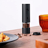 Электрическая мельница для специй HuoHou Electric Mini Grinder Rechargable, черная с нанесением логотипа