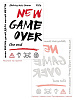 Футболка оверсайз с термонаклейками Game Over, черная с нанесением логотипа