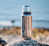 Термос Flask 1000, вакуумный, стальной зеркальный с нанесением логотипа