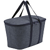 Термосумка Coolerbag Twist, синий меланж с нанесением логотипа