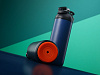 Бутылка для воды fixFlask, синяя с нанесением логотипа