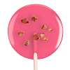 Леденец Lollifruit, красный с сублимированной клубникой с нанесением логотипа