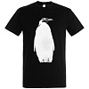 Футболка мужская Like a Penguin, черная с нанесением логотипа