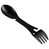 Походный столовый прибор Full Spoon, черный с нанесением логотипа