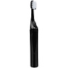 Зубная щетка с пастой Push & Brush, черная с нанесением логотипа