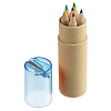 Набор карандашей Pencilvania Office с точилкой, синий с нанесением логотипа