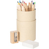 Набор цветных карандашей Pencilvania Tube Plus, крафт с нанесением логотипа