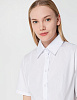 Рубашка женская с коротким рукавом Collar, белая с нанесением логотипа