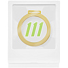 Рамка Transparent с шубером, белая с нанесением логотипа