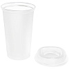 Стакан с крышкой Color Cap White, белый с нанесением логотипа