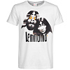 Футболка «Меламед. John Lennon, Yoko Ono», белая с нанесением логотипа