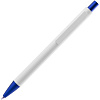 Ручка шариковая Chromatic White, белая с синим с нанесением логотипа