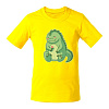 Футболка детская BabyZilla, желтая с нанесением логотипа