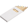 Набор цветных карандашей Pencilvania Mini, белый с нанесением логотипа