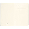 Записная книжка Moleskine Classic Large, в линейку, белая с нанесением логотипа