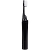 Зубная щетка с пастой Push & Brush, черная с нанесением логотипа