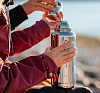 Термос Flask 1000, вакуумный, стальной зеркальный с нанесением логотипа