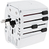 Зарядное устройство S-Kross MUV USB для путешествий, белое с нанесением логотипа