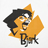 Футболка женская «Меламед. Bjork», белая с нанесением логотипа