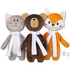 Игрушка Beastie Toys, мишка с белым шарфом с нанесением логотипа