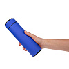 Смарт-бутылка с заменяемой батарейкой Long Therm Soft Touch, синяя с нанесением логотипа