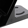 Зарядная станция c часами E-Store для смартфона, часов и наушников, черная с нанесением логотипа