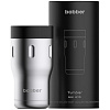 Термостакан Tumbler 350, вакуумный, стальной матовый с нанесением логотипа
