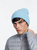 Шапка Urban Flow, голубой меланж с нанесением логотипа