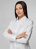 Рубашка женская с длинным рукавом Collar, белая с нанесением логотипа