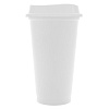 Стакан с крышкой Color Cap White, белый с нанесением логотипа