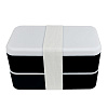 Ланчбокс Pure, черный с нанесением логотипа